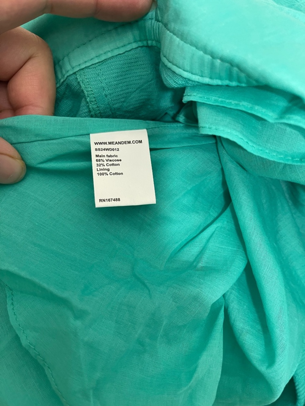 ME+EM NWOT Cotton Pop Woven Floral Jacquard Maxi Cut Out Dress Menthol green 12 - Picture 12 of 13